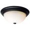 Nuvo 3-Light 15-Inch Flush Mount, Matte Black Finish Opal Glass 60/129 - alternate 7